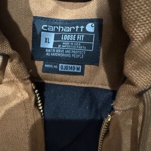 NWT CARHARTT LOOSE FIT FIRM DUCK INSULATED FLANNEL LINED COAT, Size XL